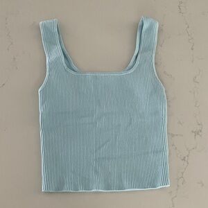 Abercrombie Light Blue Ribbed Tank Top